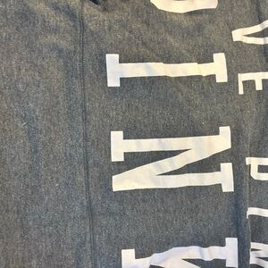 Gray Hoodie with White Lettering